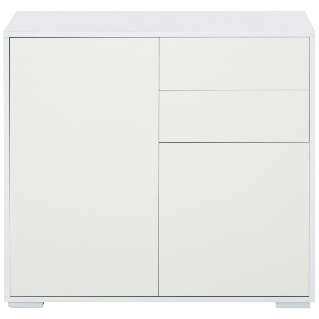 Armadio con 2 ante e 2 cassetti ¨C Minimal ¨C Bianco 79x36x74 cm
