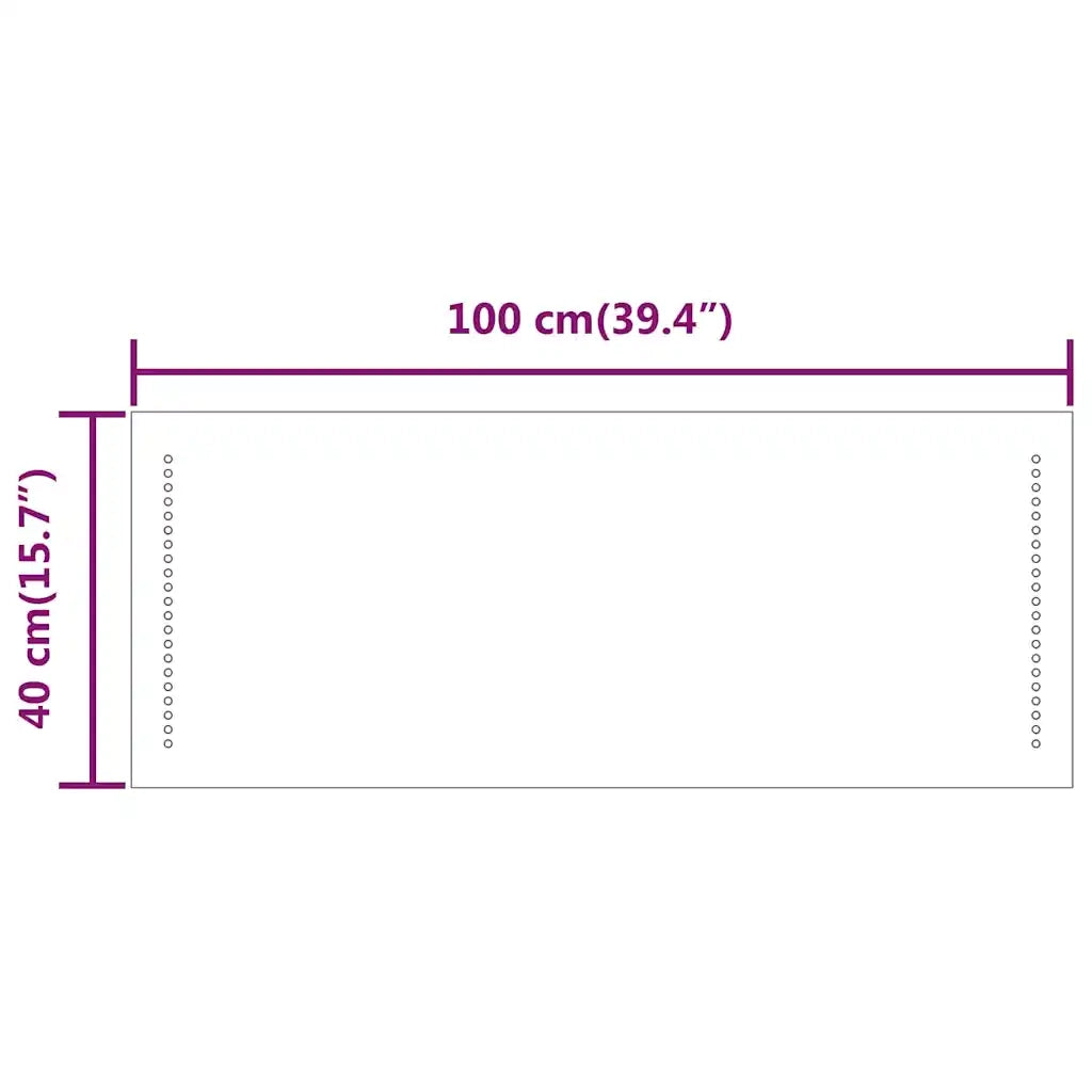 Specchio da Bagno con Luci LED 100x40 cm 151734