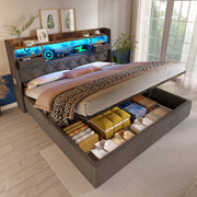 letto imbottito lino grigio 140 x 200 cm