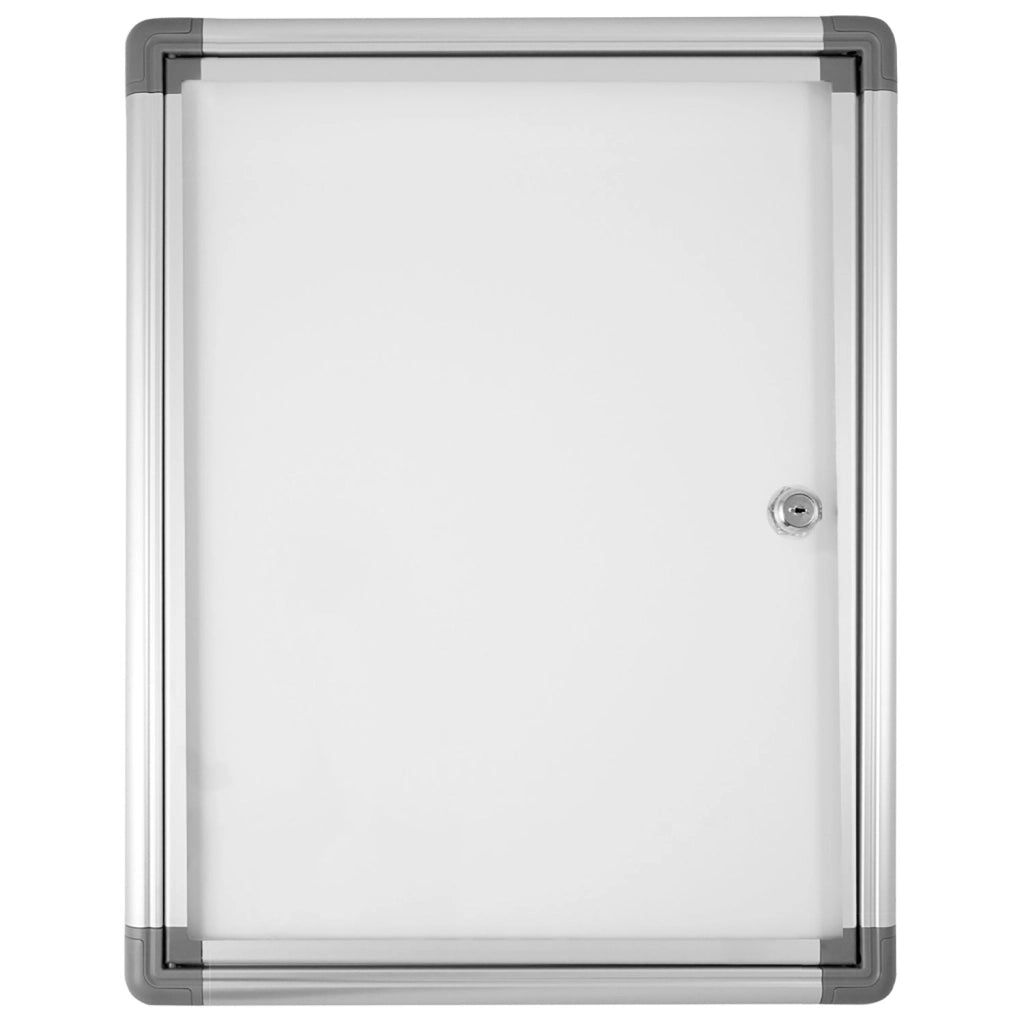 Bacheca con Anta Battente 49,1x35x2,6 cm in Alluminio Grigio Chiaro