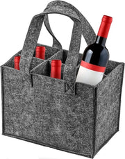 Porta bottiglie premium per 6 bottiglie - Carriere di birra per picnic e viaggio - Grigio - Con separatore interno