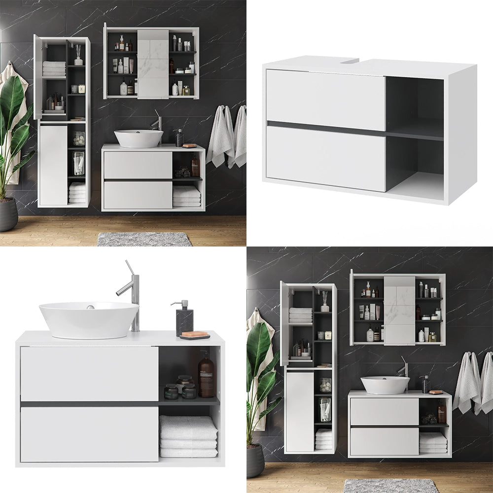 Vicco Mobile sottolavabo per bagno Bianco 100 x 60 cm