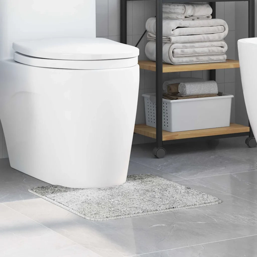 Tappeto Antiscivolo per Bagno con Taglio per Toilette Grigio CFW4188662