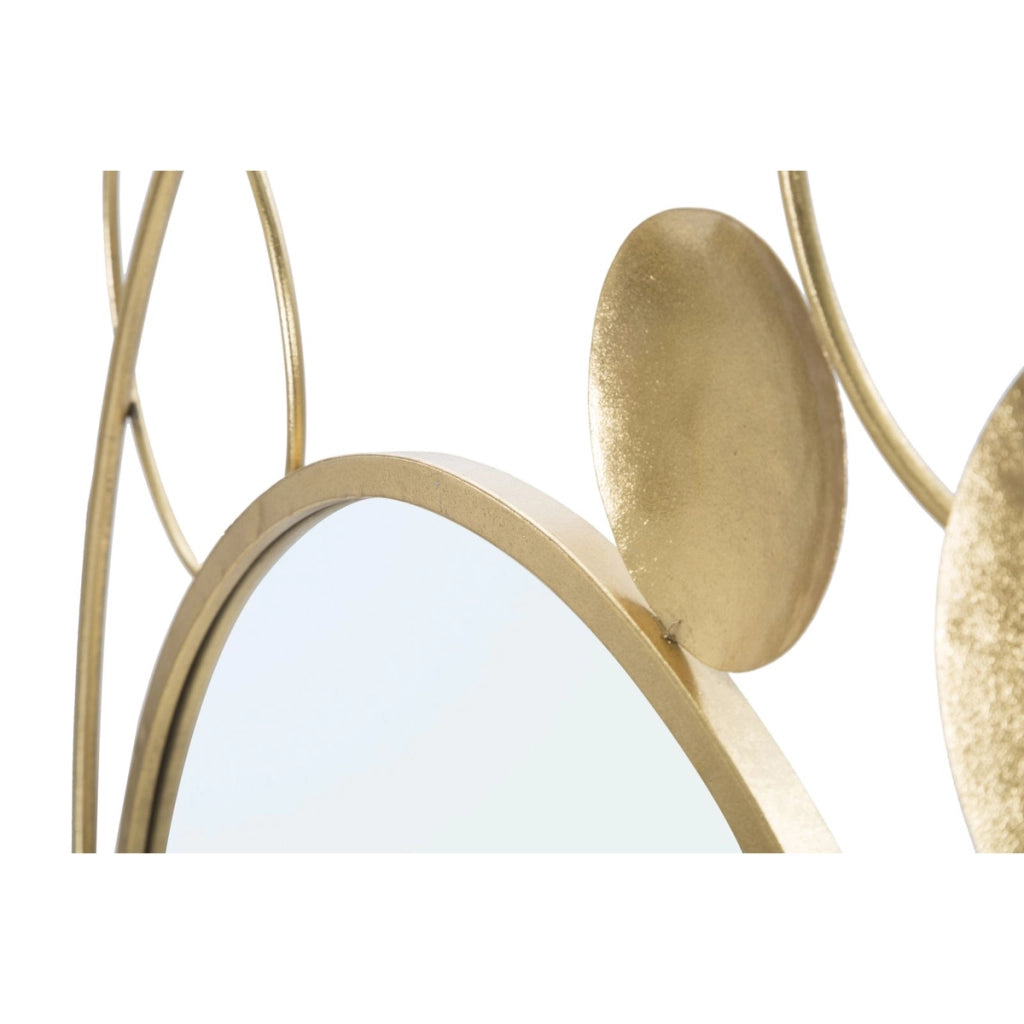 Specchio con Cornice Luna 3, Oro, Metallo, 90x3x83 cm