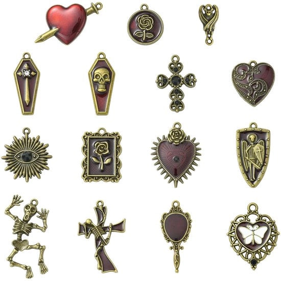 30 pezzi di campanelli antichi in bronzo per creare gioielli