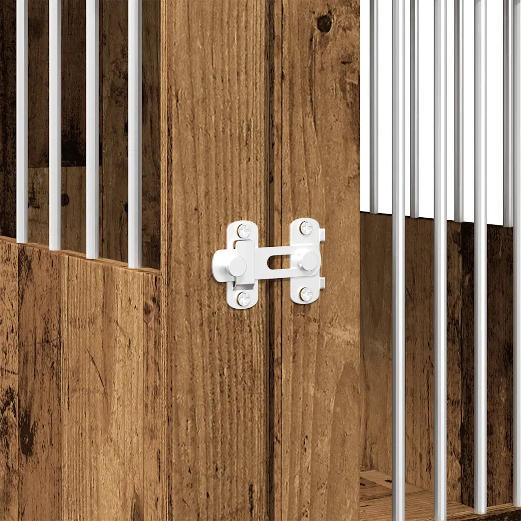 Gabbia Cani da Arredamento Legno Antico Legno Multistrato 857636