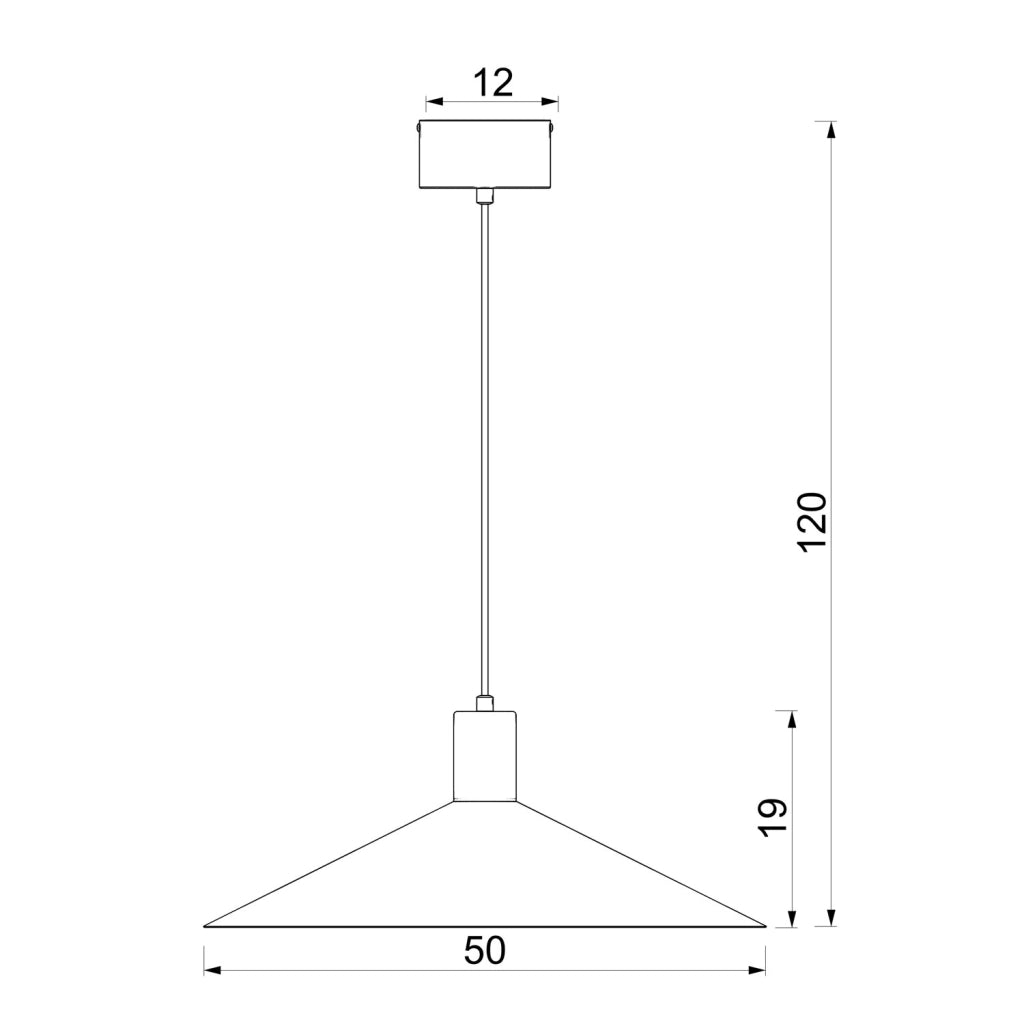 Lampada a sospensione cono beige 50 cm 1xE27 Nox