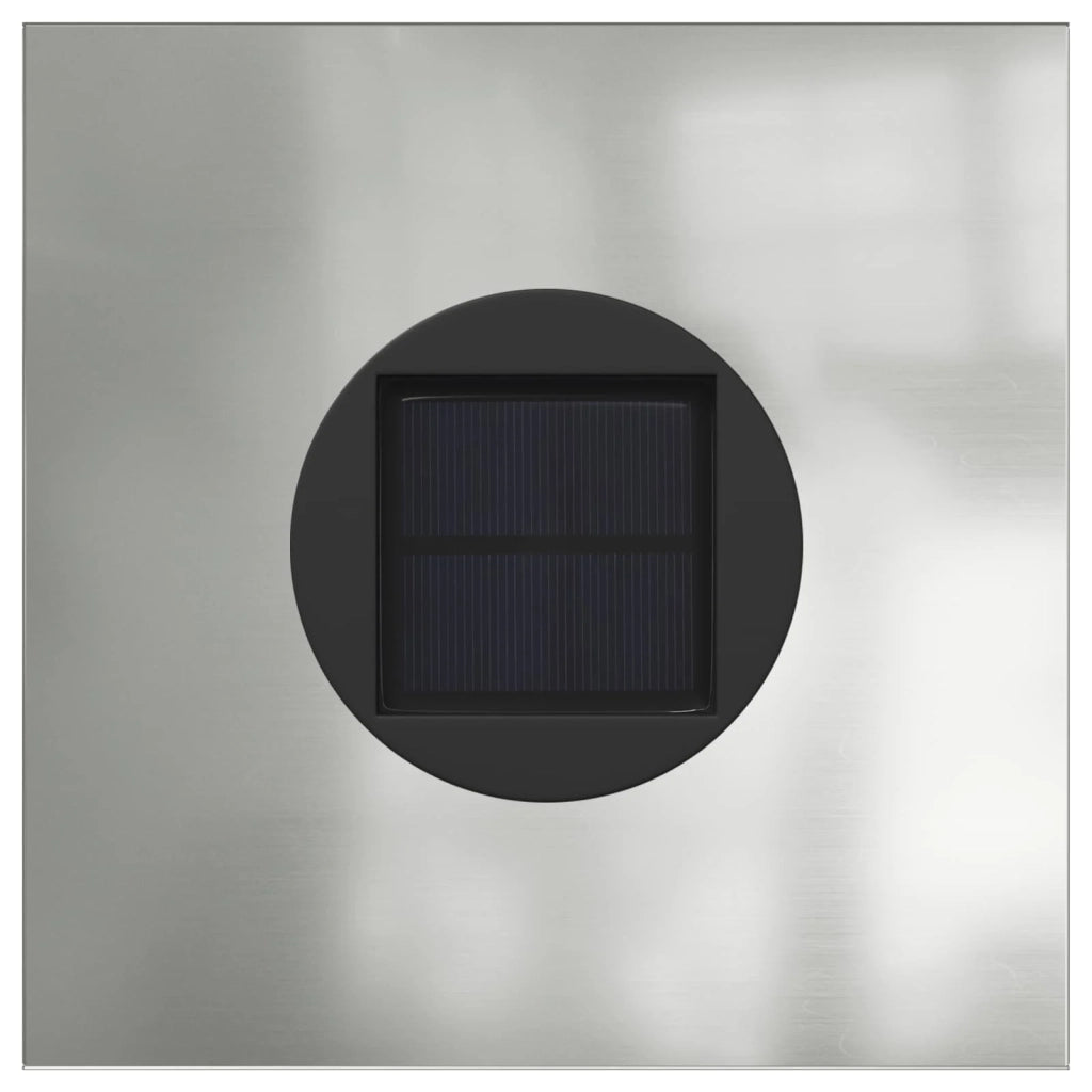 Faro LED solare per sentieri 2 pcs Argento Zincato 879735