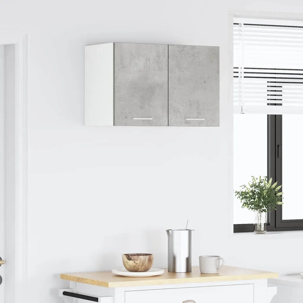 Armadio pensile 2 pcs Grigio Cemento e Bianco 30 x 31 x 40 cm 884121