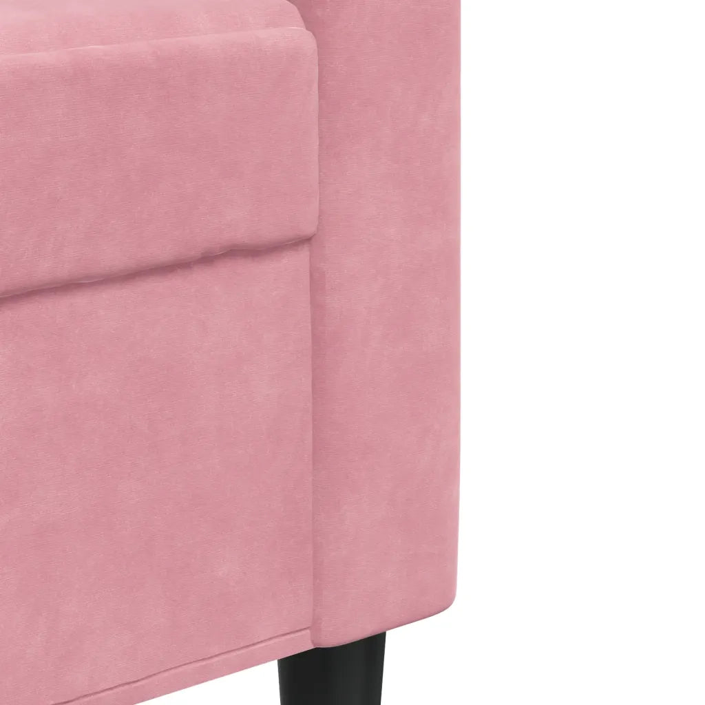 Set di Divani 3 pz con Cuscini rosa in Velluto 3278404