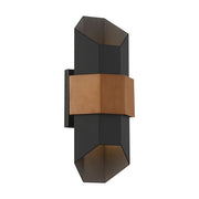 Applique esterna Quoizel Chasm LED 5,5W nero IP44 3000K
