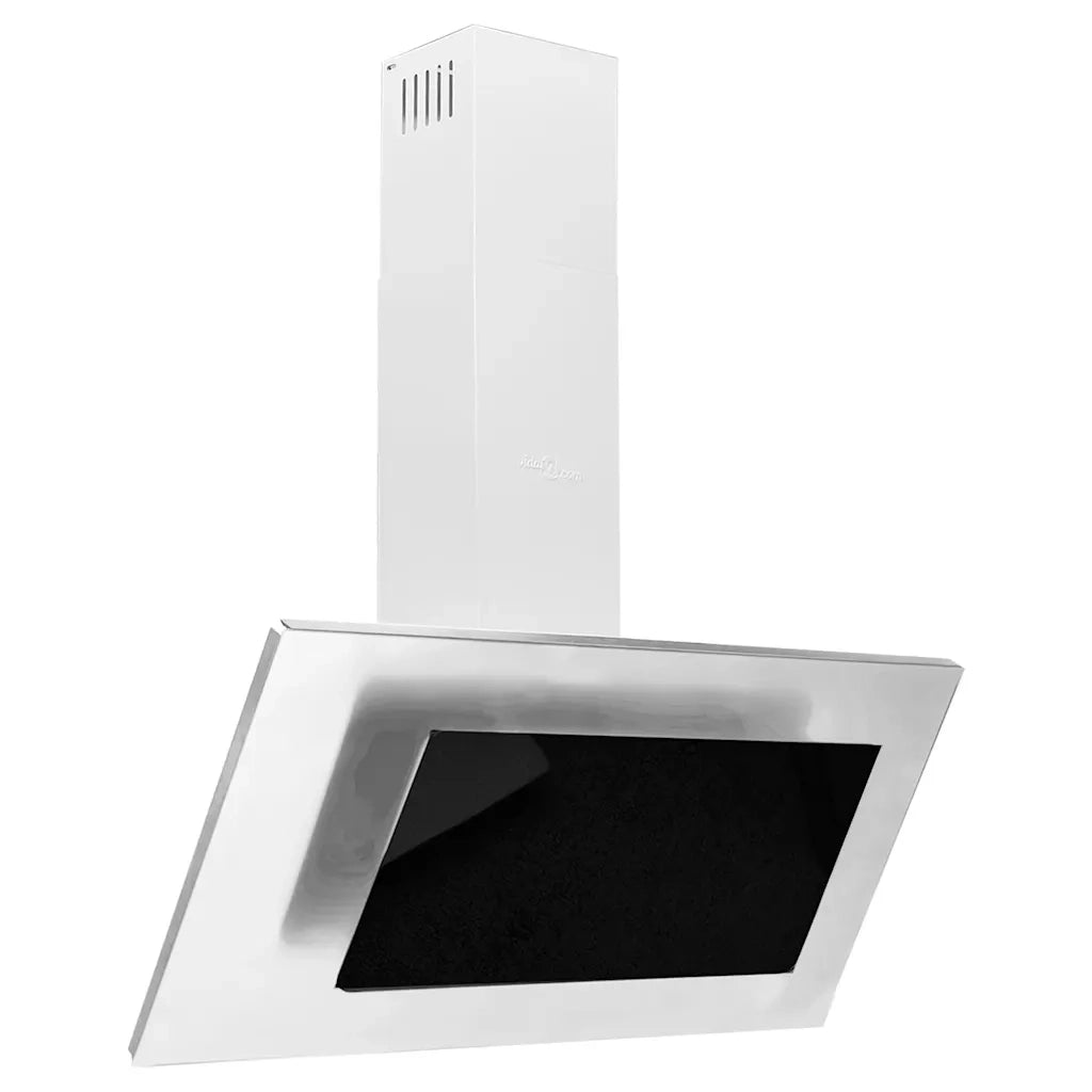 Cappa a Parete 90 cm in Acciaio Inox e Vetro Temperato Argento CFW8785965