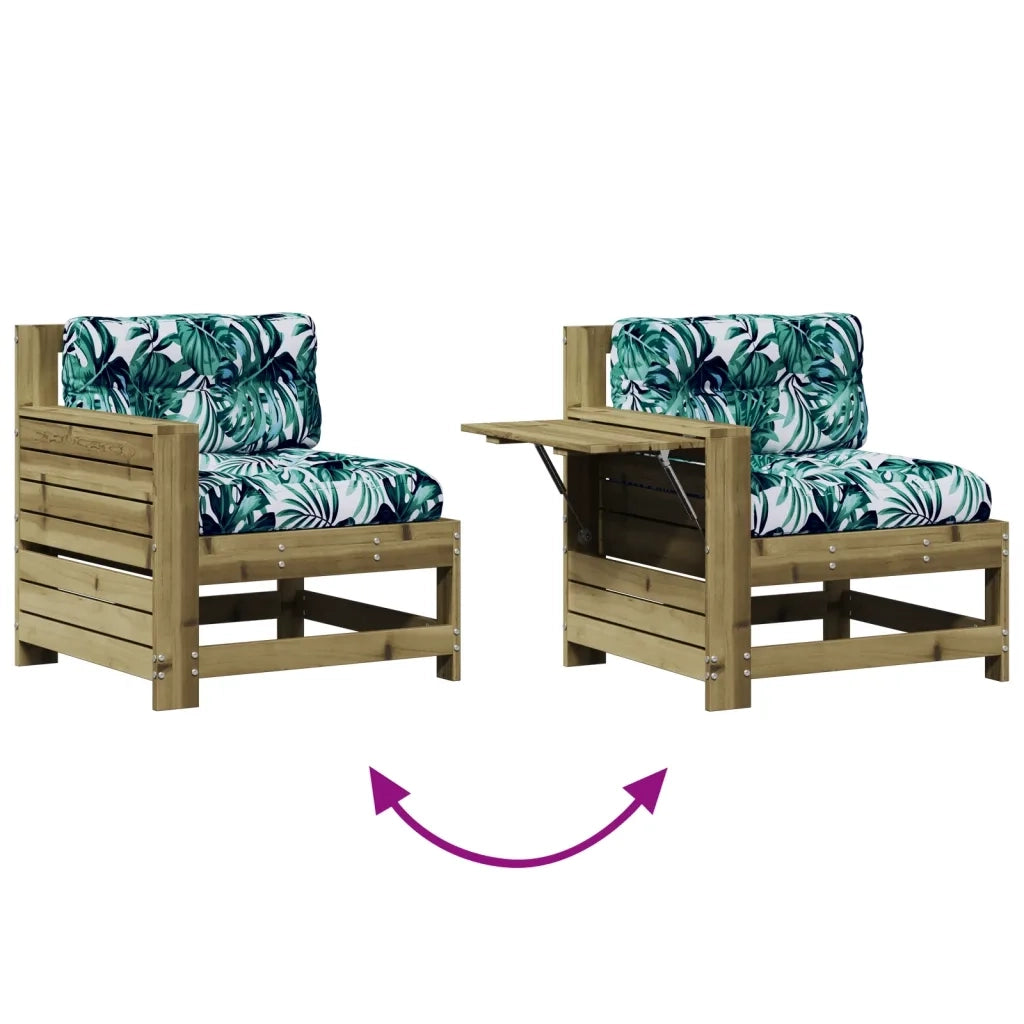 Set Divani da Giardino 5pz con Cuscini Legno Impregnato di Pino 3250819