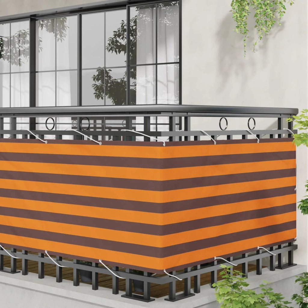 Schermo da balcone Arancione e Marrone 75 x 200 cm 42030656