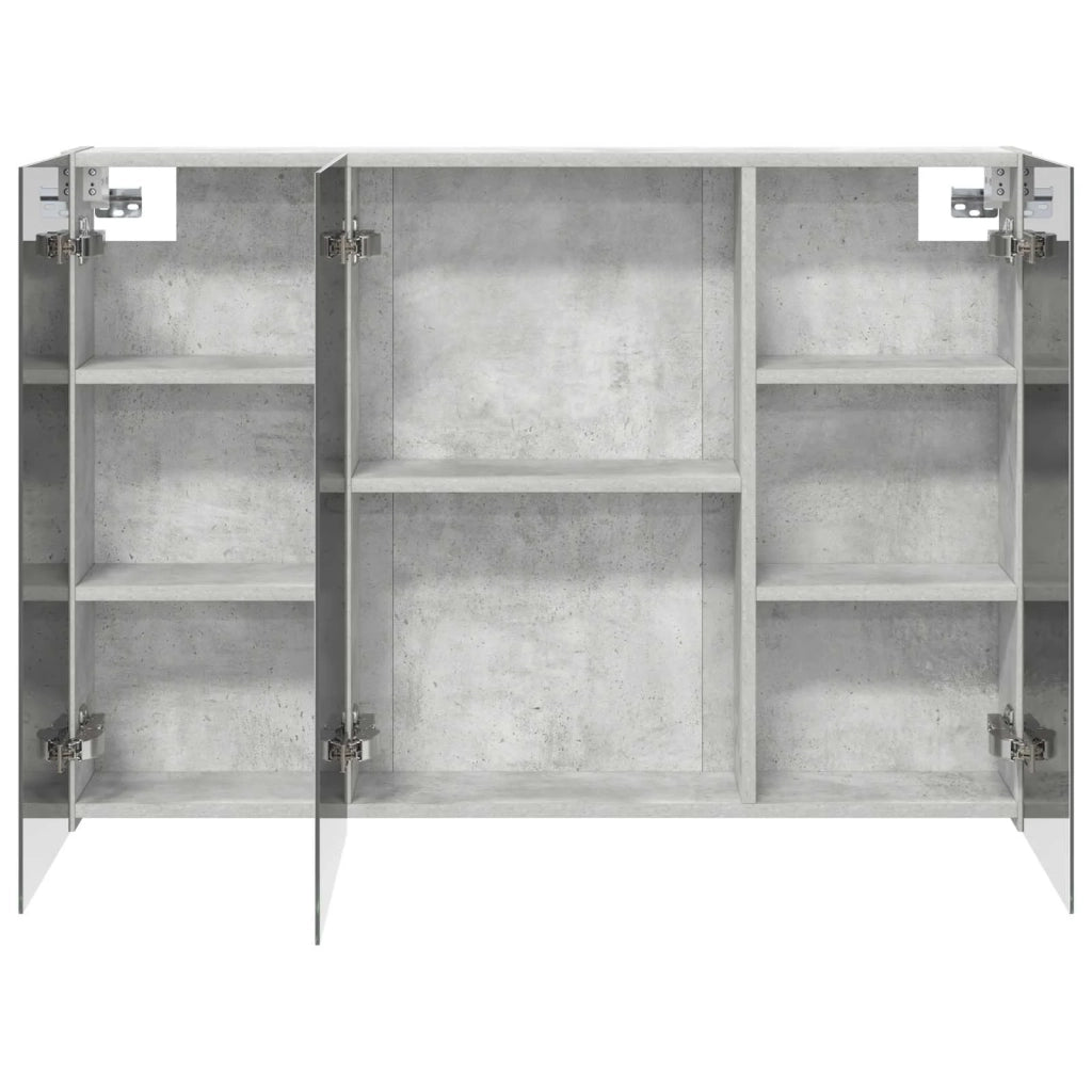 Mobiletto per specchio da bagno con lo scaffale Grigio cemento 889122