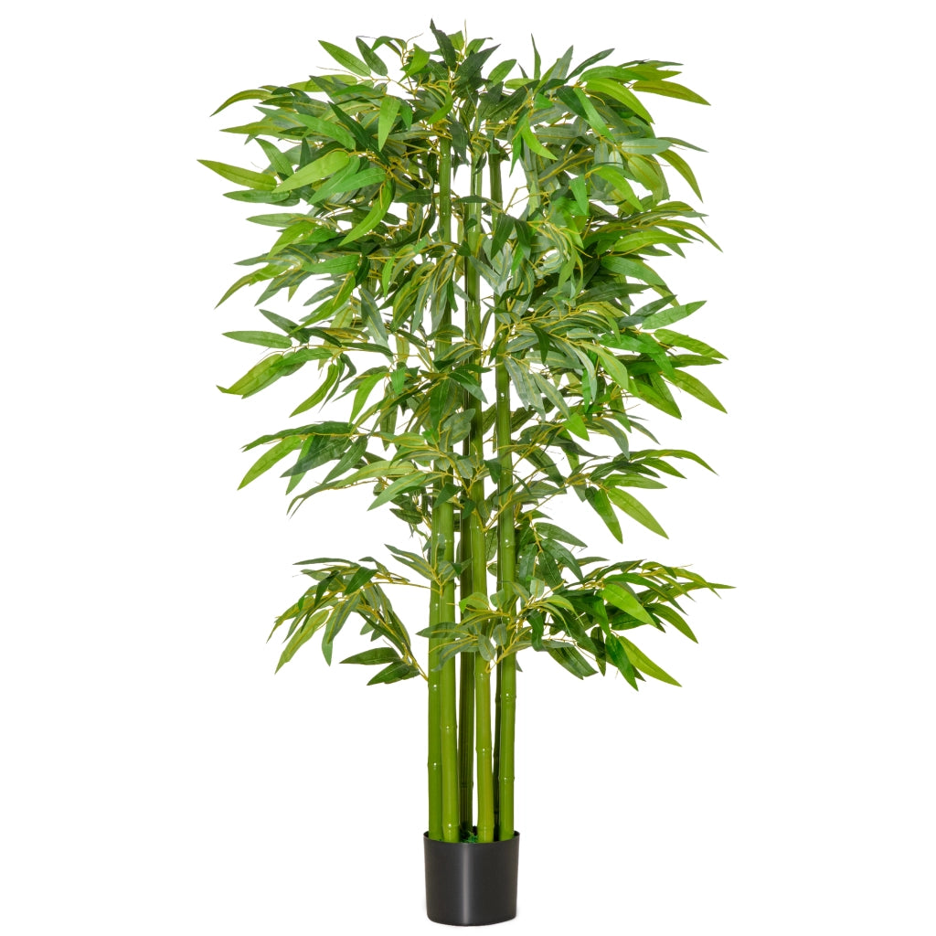 Bamb¨´ Artificiale XL ¨C Minimal ¨C 160 cm, Nero e Verde, Pot Incluso