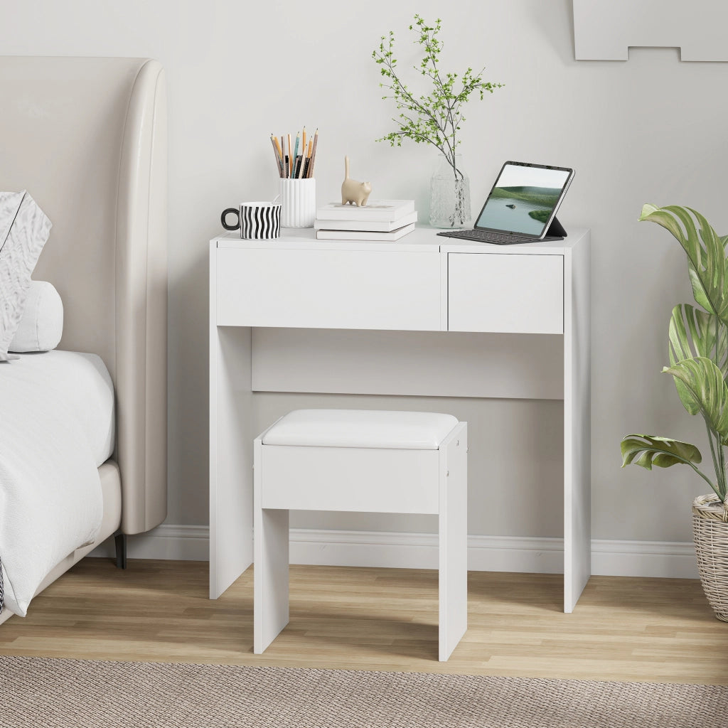 Scrivania da trucco con specchio e cassetti ¨C Minimal ¨C 80x40x79 cm