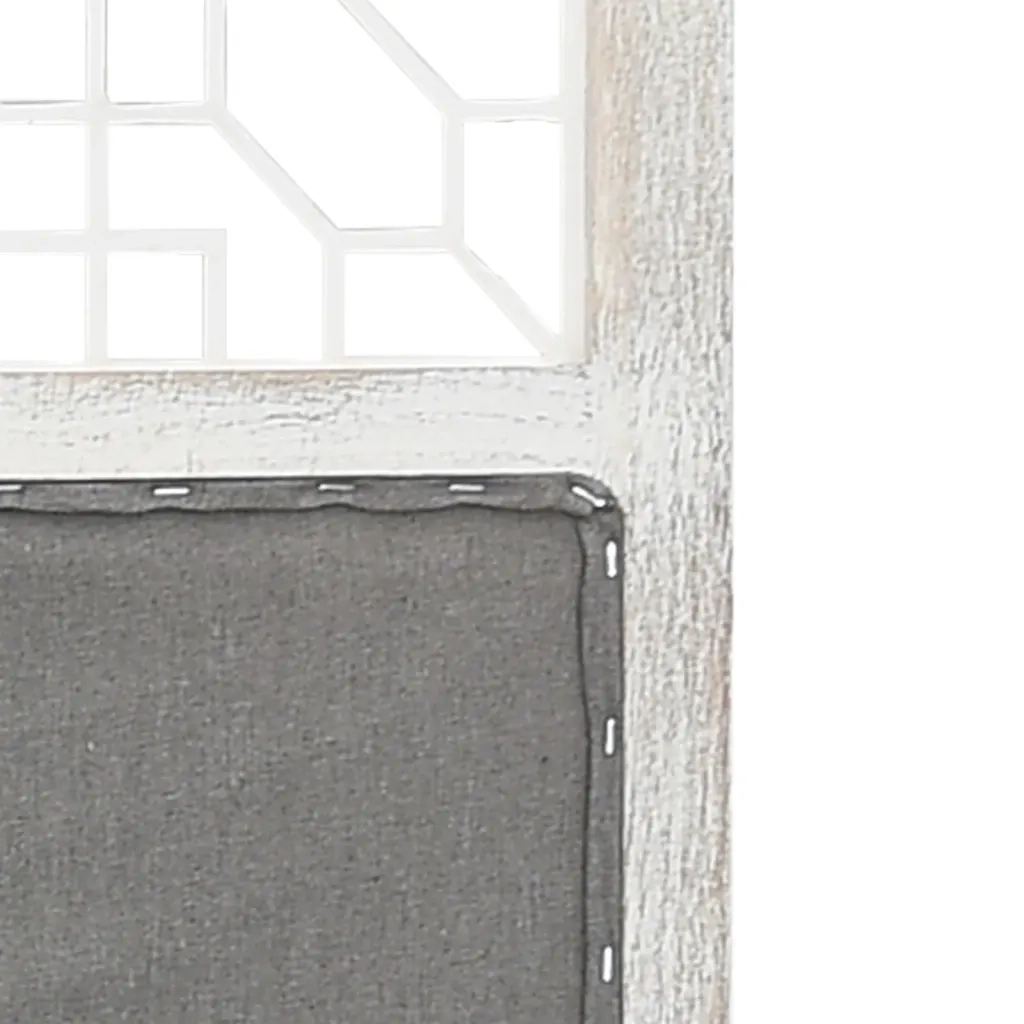 Divisorio a 6 Pannelli Grigio 210x165 cm in Tessuto 338557