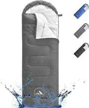 Sacco da campeggio e trekking comodo - Ideale per campeggi e escursioni - 220 x 75 cm, Caldo e compatto - Blu