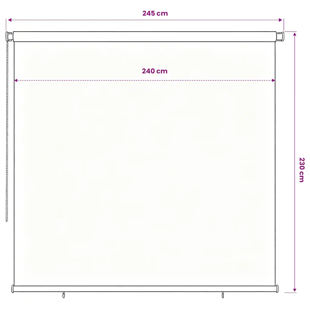 Tenda a Rullo per Esterni 185(L)x230(A) cm nera 312958