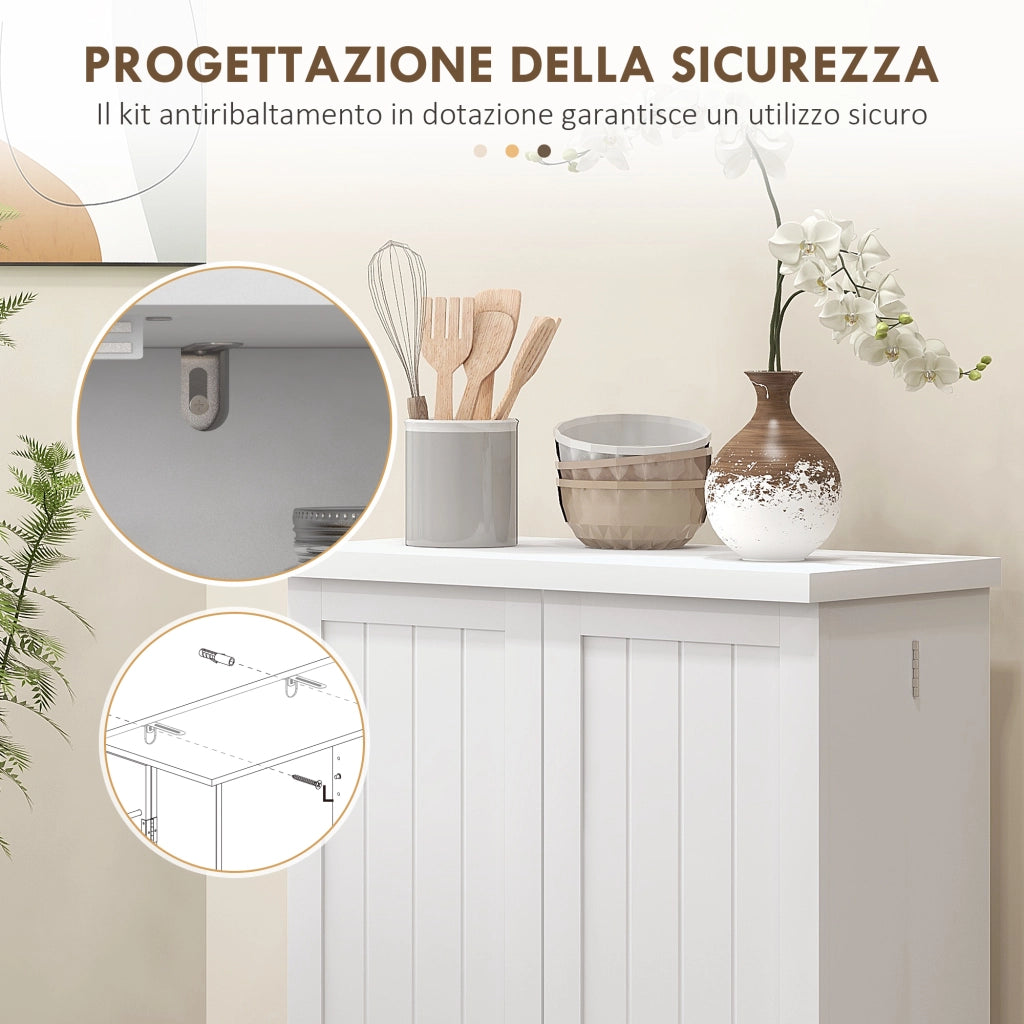 Mobile Cucina con Ripiani ¨C Xylo ¨C Bianco MDF 60x30x104 cm