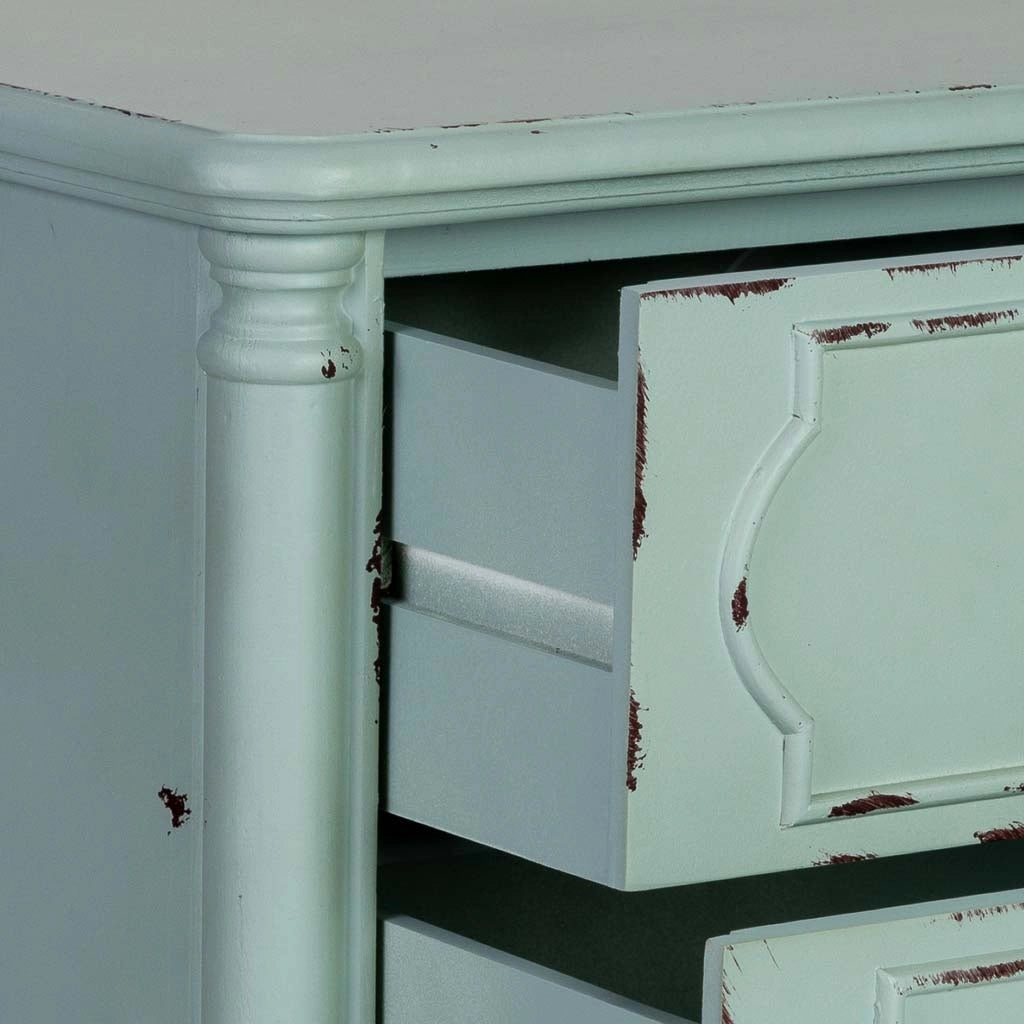 Comodino in legno a 2 cassetti 50x36x55h cm