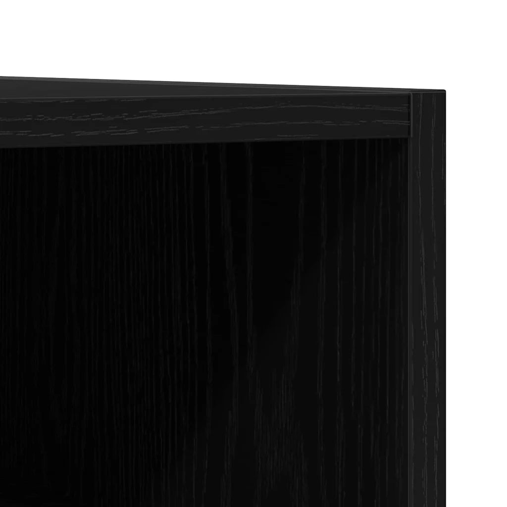 Mobile porta vinili Rovere Nero 100 x 38 x 48 cm 862869