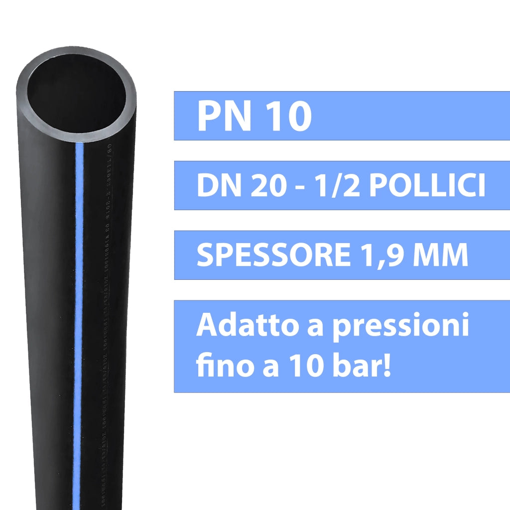 TUBO IRRIGAZIONE PN 10 ALTA DENSITA' 50 METRI/DN 20