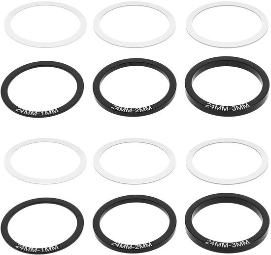 Afdichting interno 12 pezzi - Supporto a distanza - Chiavistelli - Lega di alluminio/Acciaio inossidabile - Diametro interno 24 mm - Duraturo e resistente alla corrosione - Afdichting a trapas