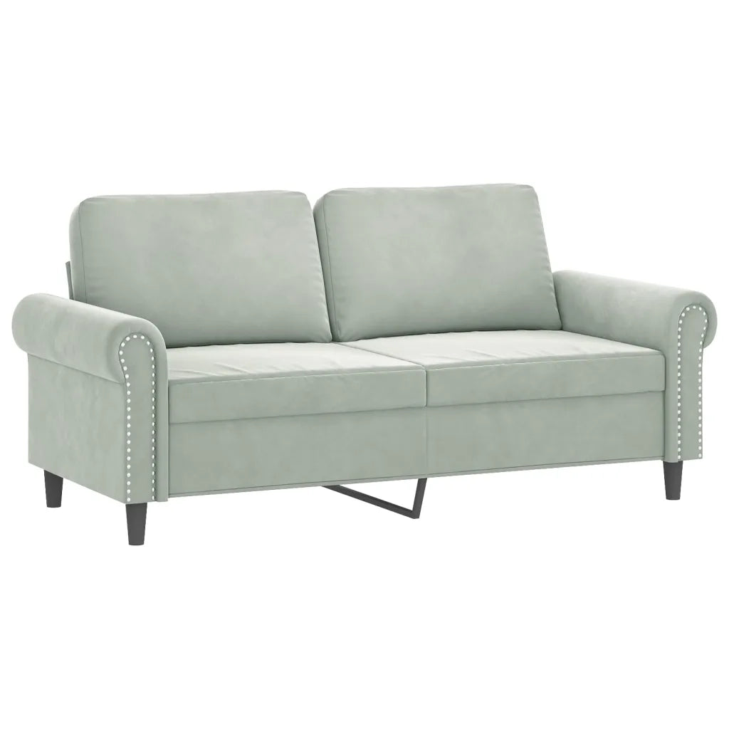 Set di Divani 3 pz con Cuscini Grigio Chiaro in Velluto 3202240