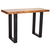 Mobile da ingresso in legno e metallo nero 120x45x75h