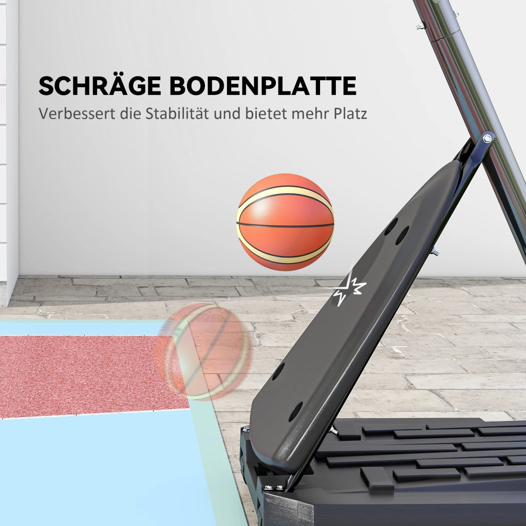 Supporto Basket Regolabile 2.3-2.9m ¨C Minimal ¨C Rosso Nero