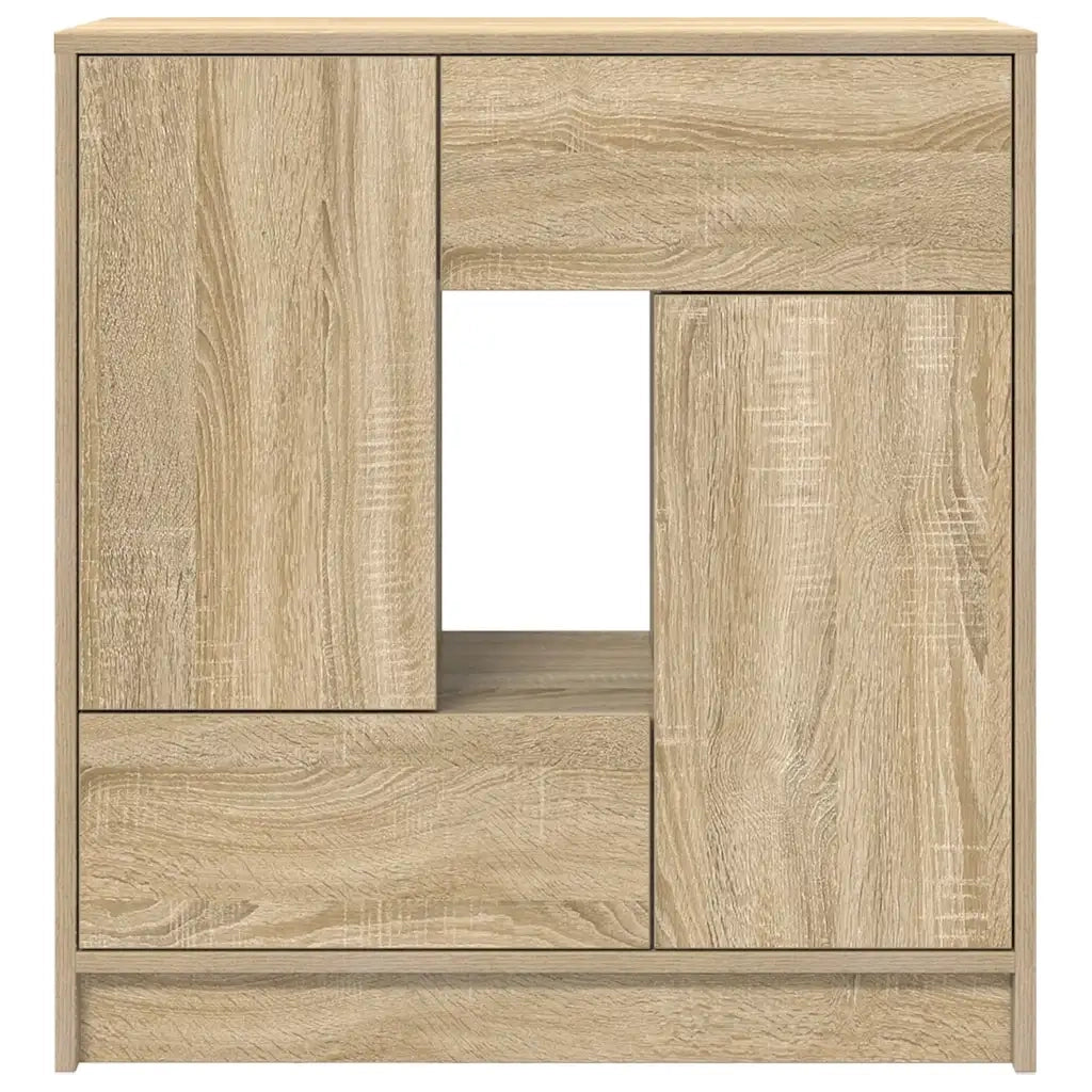Credenza con Cassetti e Ante-Buffet-Armadio da cucina Rovere Sonoma 70,5x34x74,5 cm