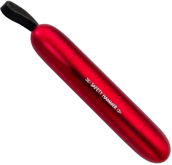 Auto Noodhamer, Veiligheidshamer Auto per Bus, Auto, Camion, 2 in 1 Snipista per Cintura di Emergenza per Acqua e Terra, Strumento di Sfondamento per Emergenze (1 pezzo Rosso)