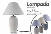 Lampada da Tavolo con base in ceramica 35 cm 4 Colori