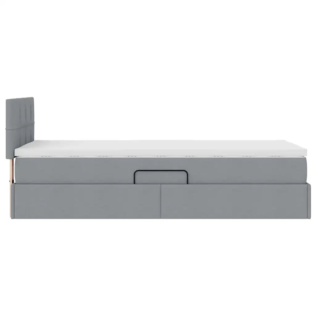 Letto con contenitore e materasso Grigio chiaro 100 x 200 cm 3370488