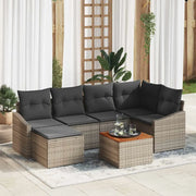 Set Divano da Giardino 7 pcs Grigio polyrattan 3356522