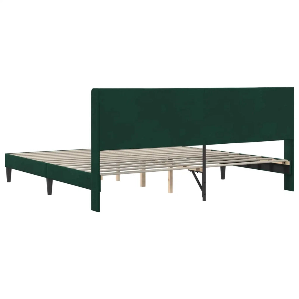 Letto matrimoniale | Letto per adulti | Struttura del letto Verde Scuro 180 x 200 cm Velluto
