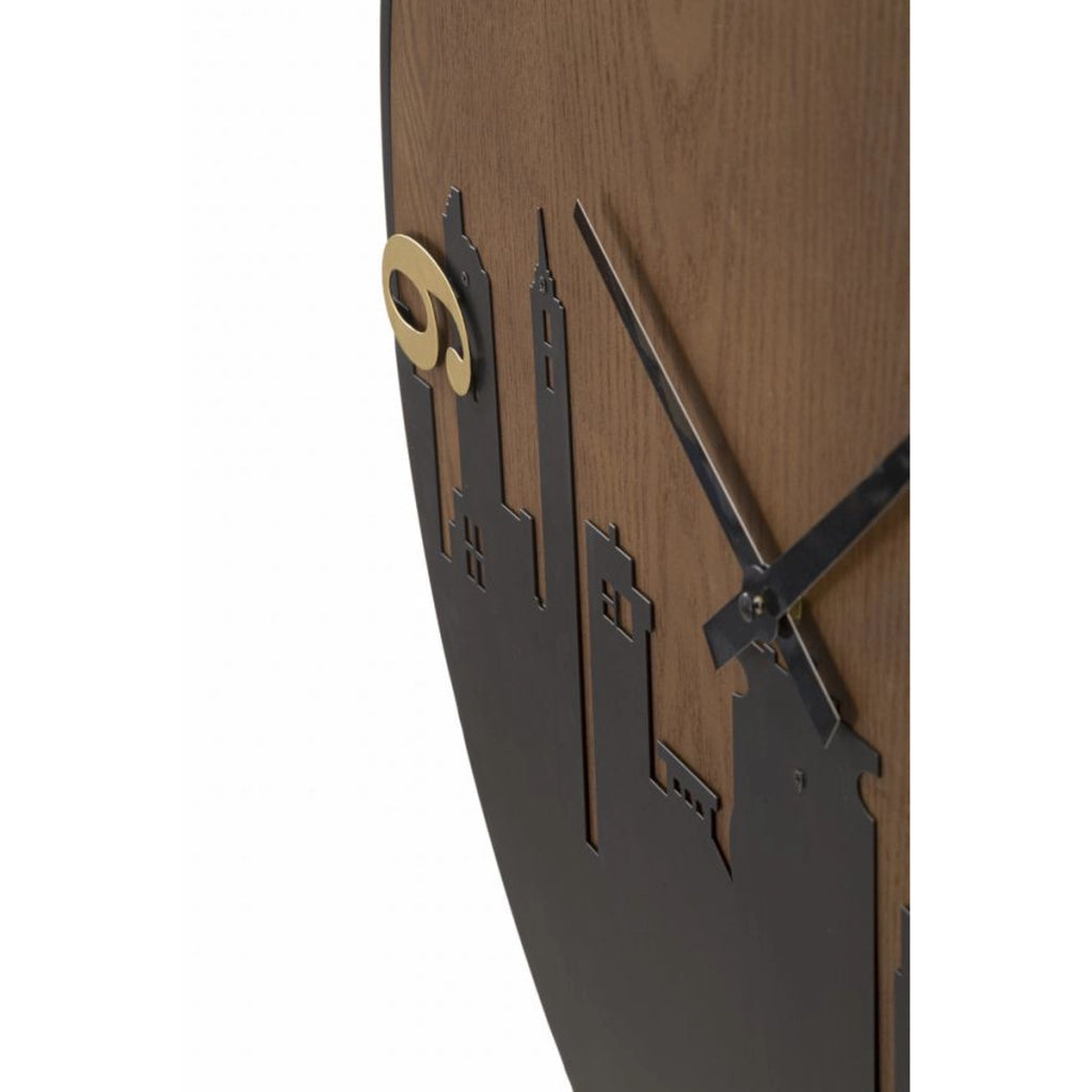 Orologio da Parete VKH253, Marrone, Metallo, 60x2x60 cm