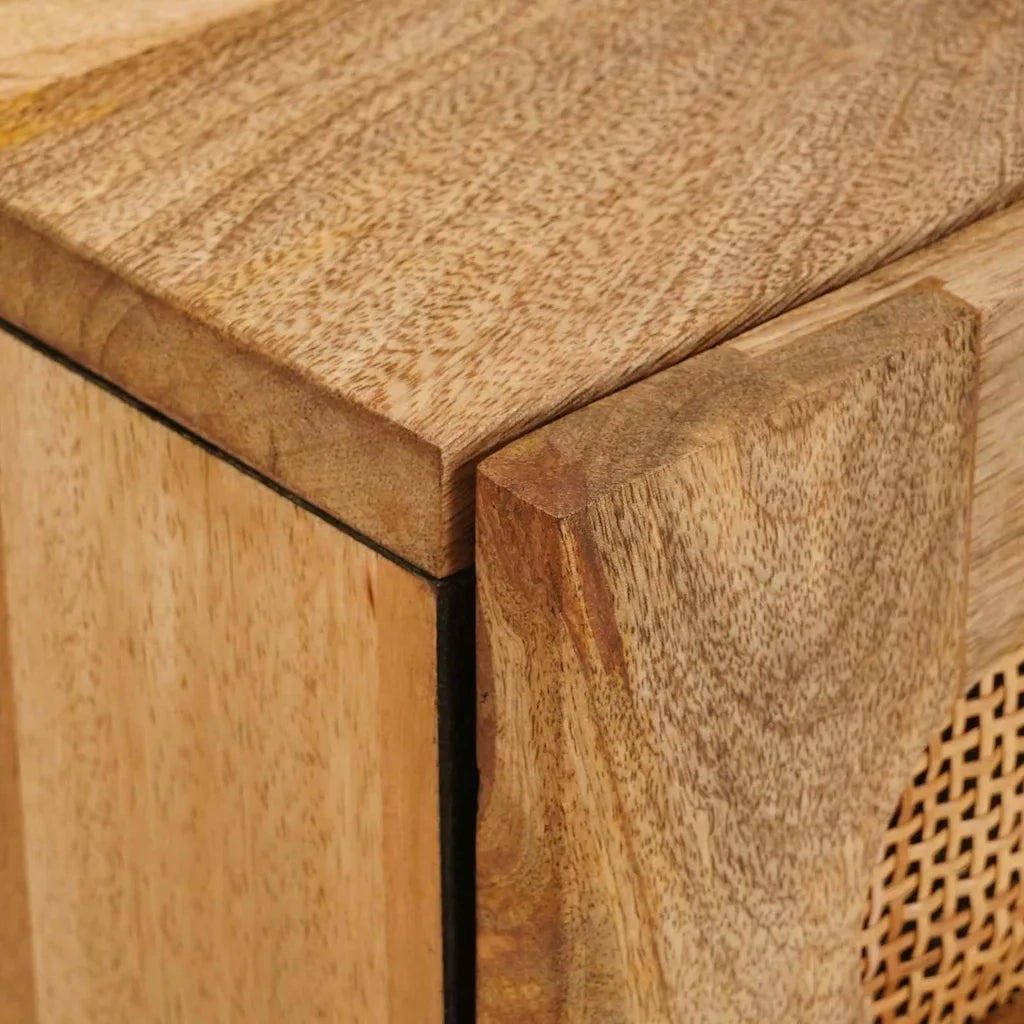 Comodino | Armadio da Notte | Mobiletto da notte con cassetto Naturale 50 x 33 x 60 cm