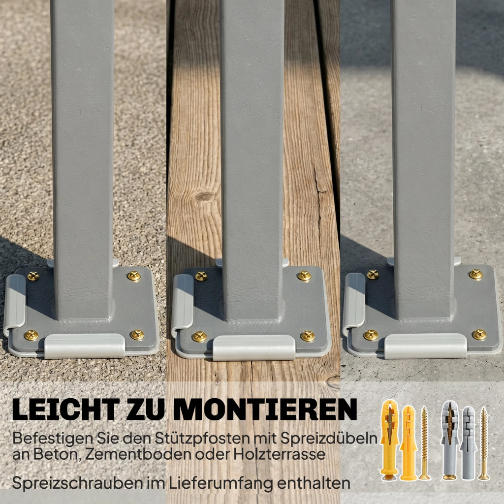 Tendone da Esterno Sfoderabile con Protezione UV ¨C Minimal ¨C Grigio Scuro 420x185 cm
