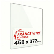 458 x 372 x 4 mm - Vetro per stufa a legna - vetro camino di ricambio - vetro per caminetto resistente al fuoco - France Vitre