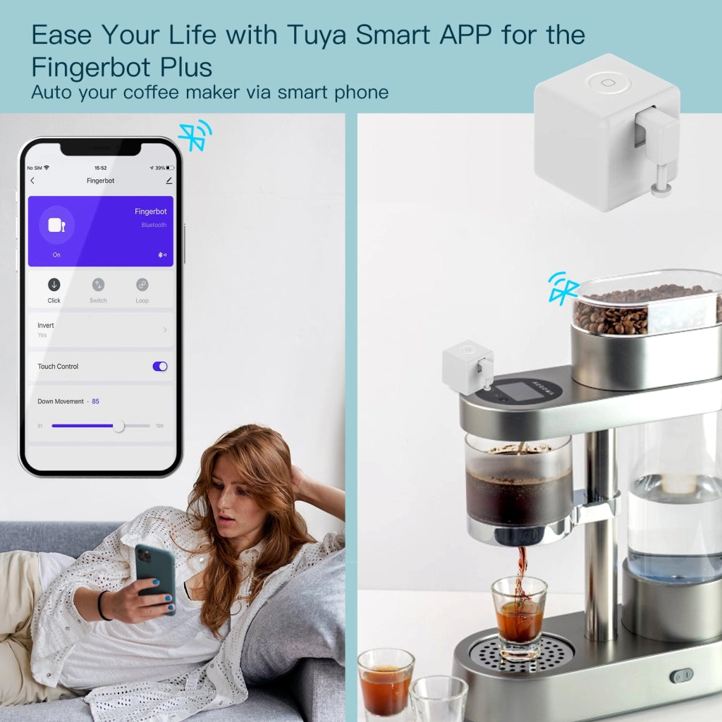 Fingerbot Smart Switch Toggle Pulsante Pusher Bluetooth BLE Bluetooth BLE Mesh TUYA, Smart Life 5V IP20