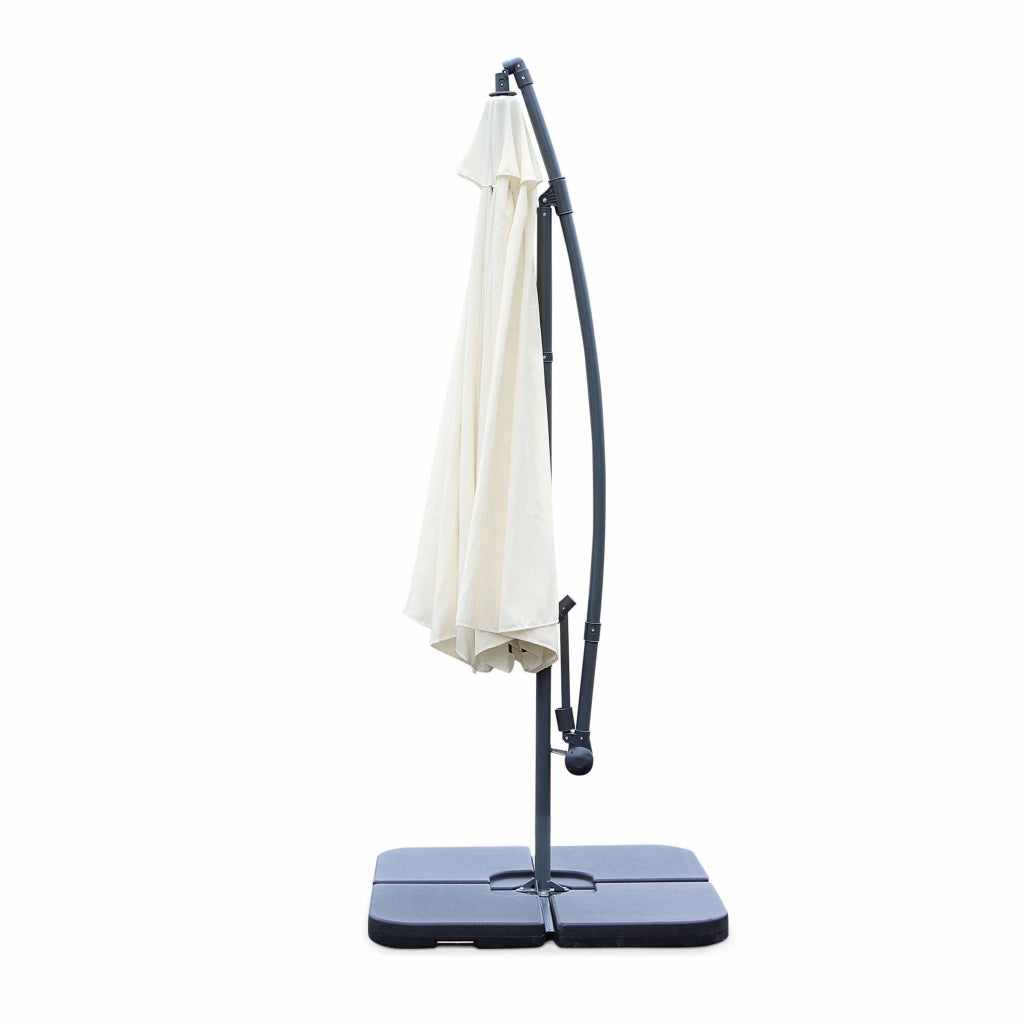 Ombrellone rotondo eccentrico, ø3,5m, ecrù