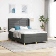 Letto a molle con materasso Grigio scuro 160 x 200 cm Tessuto 3341778