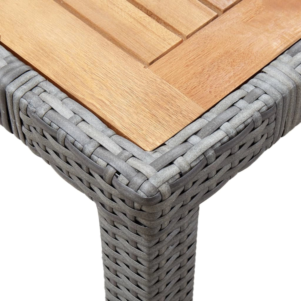 Set da pranzo da giardino da 9 pezzi e cuscini in resina intrecciata grigia 02_0014843