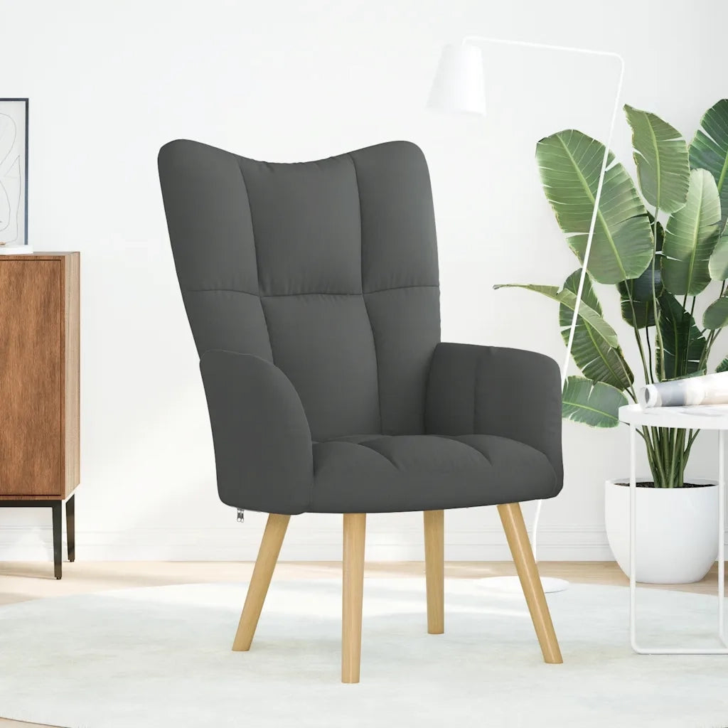 Poltrona | Sedia Relax Grigio Scuro in Tessuto
