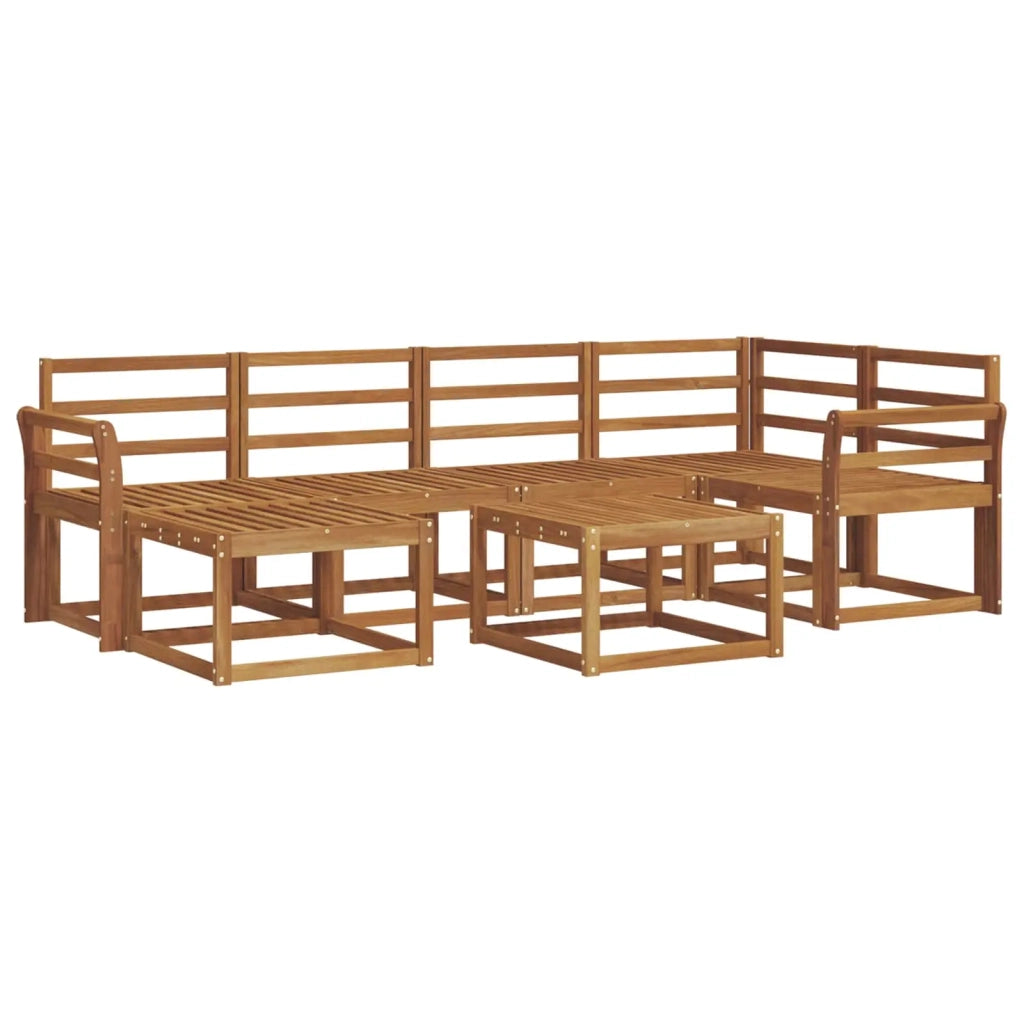 Set di divani da esterno 7 pcs Naturale