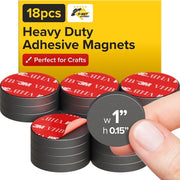 Magnetici autoadesivi, forti, 18 x 5 mm - magneti per lavagne magnetiche - magneti adesivi - magneti per frigoriferi - piccoli magneti per frigoriferi e lavagne - minimagnetici, forti - magneti per lavagna - 18 pezzi