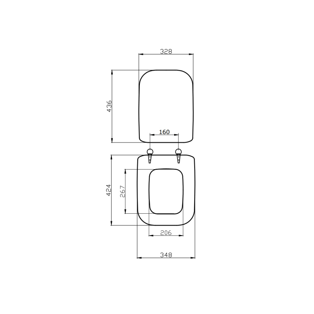 Sedile copri wc ceramica conca bianco